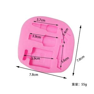 Molde de Silicona 3D para Decoración de Pasteles, Chocolate, Dulces, con Diseño de Perfume, Esmalte de Uñas, Lápiz Labial y Tacón Alto - Product Image 2