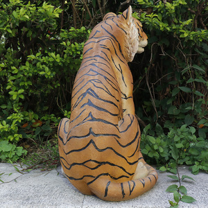 Custom <strong>Life</strong> <strong>Size</strong> Realistic Tiger Resin Sculpture Hand-painted Lifelike Nautical Decorative <strong>Statue</strong> Garden Outdoor Landscape - Product Image 2