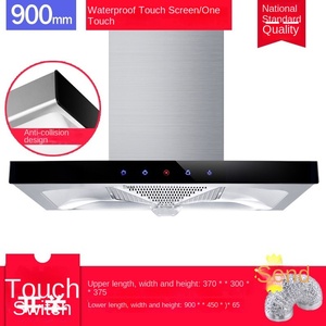 Campana extractora inteligente de cocina con chimenea negra montada en la pared de 24 36 pulgadas con voz/gesto/toque - Product Image 3