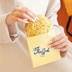 Printing logo Sticker Window Opening Pointed Bottom Cowhide Mini Oil-proof Paper Bag Suitable for Cookie, Bread, and Popcorn - Product Image 6
