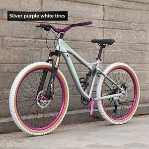 Qianbailu Soft-Tail Mountain Bike Adult Unisex Shock Absorption Variable <b>Gears</b> Dual Disc Brakes 26-Inch Wheels High-Carbon Steel - Product Image 3