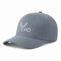 Casquette de baseball ajustable en gros, marque privée OEM ODM, bleu brume contrastant, visière pré-courbée, taille unique, cadeau promotionnel en vrac