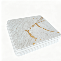 Panneau mural SPC couleur personnalisée, doré, étanche, durable, facile à installer pour la décoration extérieure et intérieure des hôtels et centres commerciaux