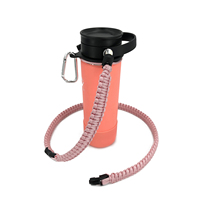 Nouvelle Conception Sangle d'épaule rose en Paracord 550 pour Bouteille d'eau – Accessoire Durable