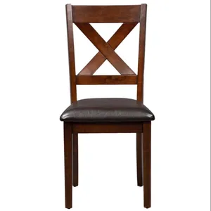 Modern High quality solid wood dining chair with soft leather cushion for home dining room and living room chair