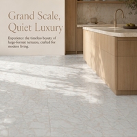 Dalles de sol en terrazzo artificiel haute durabilité, couleur personnalisée, pour villas modernes, appartements, hôtels, escaliers