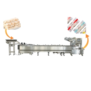Machine d'emballage à disques inclinés avancée à grande vitesse pour les gâteaux aux flocons d'avoine, au chocolat et au nougat - Product Image 1