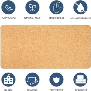 Nhà máy tùy chỉnh bất kỳ kích thước sinh thái thân thiện cao cấp nút chai bàn Mat hai mặt da bàn Pad máy tính xách tay Mat cho bàn - Product Image 3