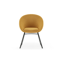Hôtel Bureau Salle de réunion Zone de négociation Tissu Pieds en métal Chaise pivotante Réception Visiteur Invité Chaise de loisirs avec roues