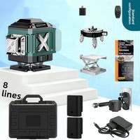 360 °   Niveau laser vert rotatif 3D 12 lignes 4D 16 lignes, outil de marquage professionnel pour la construction extérieure, batterie au lithium