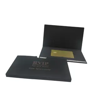 Atacado personalizado luxo vip cartão de crédito de metal embalagem cartão de presente papelão caixa de cartão de presente
