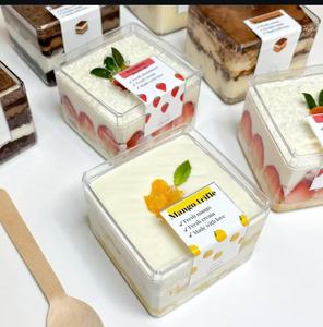 Boîte en plastique rectangulaire transparente pour <span class=keywords><strong>mousse</strong></span>, dessert, bonbons, biscuits, gâteau et tiramisu, pour le stockage des aliments - Product Image 6