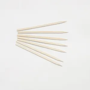 Brochettes de bambou Teppo jetables et personnalisées écologiques, bâton plat en bois de bambou