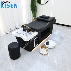 KISEN Luxury Beauty Salon Thai Massage Wash Hair Shampoo Bed with Water Circulation and Steamer Head Spa Bed With <b>LED</b> <b>Light</b> - Product Image 1