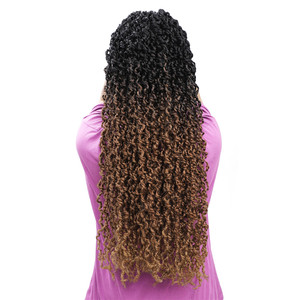 Extensions de cheveux synthétiques pré-torsadées Majesty Twist Curly Passion Senegalese Twist Ombre pour <span class=keywords><strong>tresses</strong></span> et dreadlocks pour femmes - Product Image 1