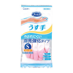 ถุงมือยาง PE เกรดอาหาร ST Ai Shi สีชมพูอ่อนสำหรับทำความสะอาดบ้านวัสดุ HDPE ความหนาปานกลาง - Product Image 1