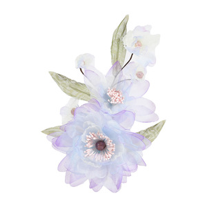 Nuevo tocado Hanfu de diseño original hecho a mano en estilo chino tradicional, pinza para el cabello con flor de epiphyllum morado y tallo suave de gasa. - Product Image 5