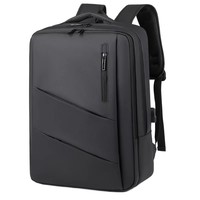 Tas Ransel Laptop Travel Anti Air Kapasitas Besar dengan Logo Custom, Ritsleting USB, Unisex, untuk Bisnis