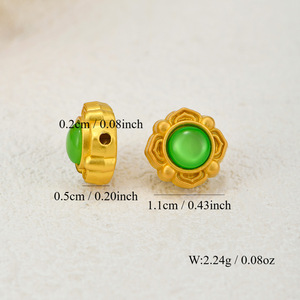 Colgantes de borlas esmaltadas de estilo retro chino, dijes de aleación de imitación de jade para la fabricación de joyas, primavera 2024 - Product Image 4