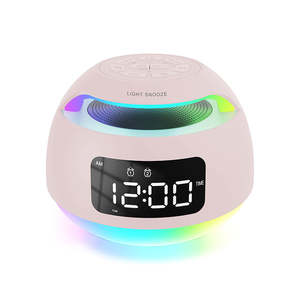 GOSTAR LD6606 RGB Colorful <b>LED</b> Digital Alarm <b>Clock</b> with FM Radio TF Card Speaker Built-in Battery for Home Office - Product Image 5