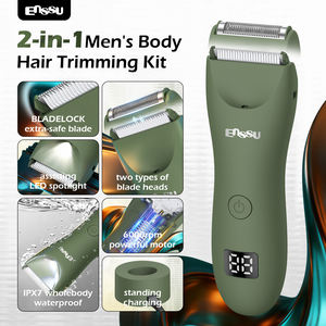 Kit de toilettage professionnel pour hommes : tondeuse pour barbe, corps et zones intimes, étanche - Product Image 6