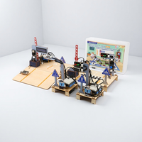 Kit de transporte inteligente para uso en el aula Kits educativos de simulación de ciudad inteligente de madera con para Arduino