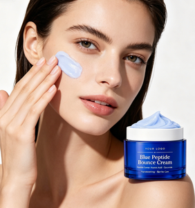 Crema Facial Hidratante Elástica con Péptidos Azules y Logotipo Personalizado, Repara la Barrera Cutánea, Antiarrugas, Venta al Por Mayor OEM - Product Image 4