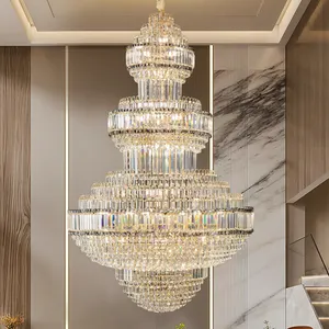 2023 New Style Villa Project Home Designer Pendant Lighting Decoration Indoor Manufacturer Wedding Art Led Crystal Chandelier