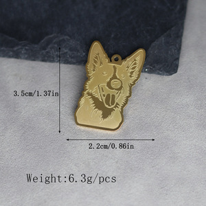 สร้อยคอสุนัขน่ารัก qiandi <span class=keywords><strong>keeshond</strong></span> เครื่องประดับการ์ตูนผู้หญิงจี้สัตว์อุปกรณ์ DIY - Product Image 4