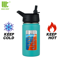 Haute qualité 12oz en acier inoxydable isolé sous vide enfants bouteille d'eau Unique 4D groupe d'impression thermique Thermos Logo Design large