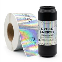 Étiquettes autocollantes en vinyle résistant aux UV et aux rayures, forme personnalisée pour les bouteilles cosmétiques, les canettes de boissons, les parfums
