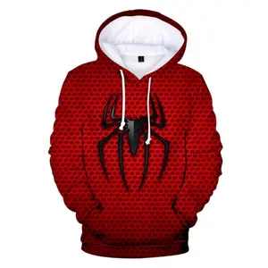 Fitspi vente en gros personnalisé araignée conception sweats à capuche impression numérique 3d sweat à capuche pull livraison directe