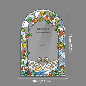Drop-shipping POD Personalized Printed <strong>Wedding</strong> Acrylic <strong>Welcome</strong> <strong>Sign</strong> Marker Directional <strong>Sign</strong> for Bride Grooms Banquet - Product Image 5
