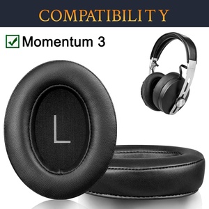 Almohadillas de Repuesto de Piel de Cordero para Auriculares <span class=keywords><strong>Sennheiser</strong></span> <span class=keywords><strong>Momentum</strong></span> <span class=keywords><strong>3</strong></span>, Almohadillas Inalámbricas con Espuma Viscoelástica Suave con Aislamiento de Ruido - Product Image 2