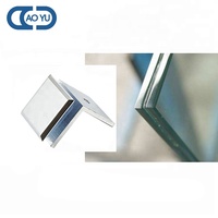 Pince de porte de douche en acier inoxydable 304, partition en verre, 90 degrés simple, droite, de haute qualité, pour porte en verre