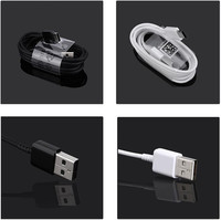 Kabel Charger Cepat USB Type C 1m, Kabel Data Sinkronisasi Android Tipe-C USB-C 3.1 Berlapis Kain, Pengisian Cepat untuk Samsung HUAWE