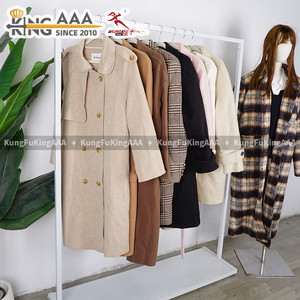 Manteau long d'occasion KingAAA, automne-hiver, double boutonnage, coupe ajustée, en polaire d'alpaga, pardessus en laine double face, vêtements d'occasion - Product Image 6