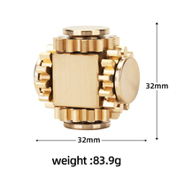 Jouet Fidget EDC pour le soulagement du stress et de l'anxiété Fidget Spinner Four Gear Cube Brass Gyro Mechanical Fidget Slider EDC Toys Gift