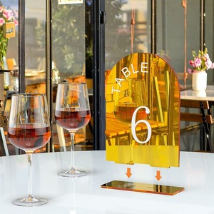 <span class=keywords><strong>Numéros</strong></span> <span class=keywords><strong>de</strong></span> <span class=keywords><strong>Table</strong></span> <span class=keywords><strong>de</strong></span> Mariage Décoration, Chiffres Acryliques Givrées en Arche pour Tables <span class=keywords><strong>de</strong></span> Mariage - Product Image 3