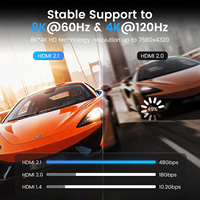 Câble HDMI en fibre optique blindé SYONG 8K60Hz pour extérieur longue distance 5M-50M, HDMI2.1 48Gbps 8K60Hz 4K120Hz HDR/eARC HDCP 2.3