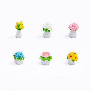 Dp Miniature Resin Flower Pots Floral Decor For Home Desktop Display - Product Image 5