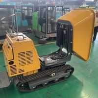 Mini-dumper sur chenilles YH-1200, camion benne de 1200 kg, machine à déchargement hydraulique autonome pour usage agricole et de jardinage