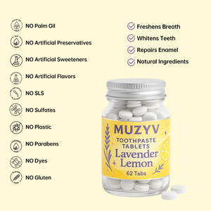 Oem Kích thước thường xuyên thảo dược làm trắng chống khoang không có <span class=keywords><strong>fluoride</strong></span> kem đánh răng máy tính bảng chống vi khuẩn làm mới bằng miệng - Product Image 2