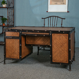 Tang Style Bamboo Office <b>Desk</b> With Drawer Computer <b>Desk</b> <b>Study</b> <b>Desk</b> Tea Table - Product Image 5