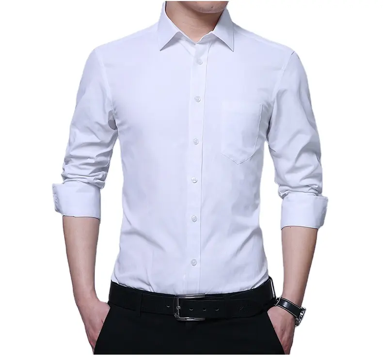 Slim Fit Shirts Men Long Sleeve Wholesale Casual Business Office Work Formal Dress Shirts Top Brand Formal Shirts Custom Color