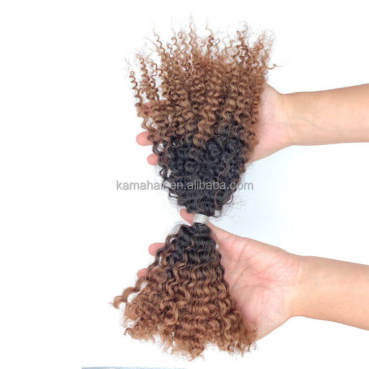 KAMA 50g Afro Kinky Twist Bulk Braiding Hair Extension 4C Remy Human Hair Peruvian Hair Quality for Braids Detail Section 4