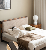 Lit en tissu haut de gamme, style rétro français, luxe, style médiéval, chambre principale moderne et simple, lit double king size moelleux