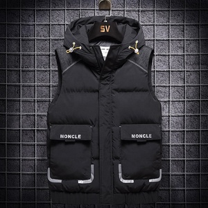 Nyaman gaya Korea pakaian hangat rompi musim dingin tahan angin dan tahan air kasual Solid dicelup tanpa kerah ODM pasokan - Product Image 5