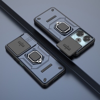 Antichoc avec anneau caméra bouclier lentille Push fenêtre protecteur coque de téléphone pour Xiaomi Redmi 13 4G Note13 Poco F6