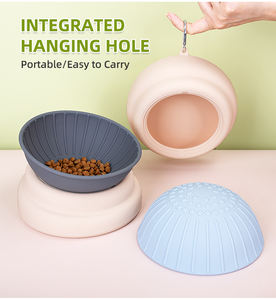 2025 nuovo arrivo 2 in 1 Silicone pieghevole portatile 1 ciotola per cani da compagnia per acqua e cibo - Product Image 1